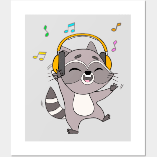 Dancing Raccoon! Posters and Art